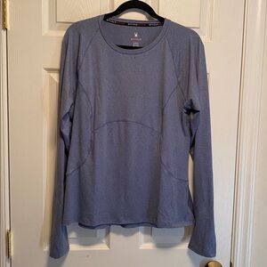 Spyder Active Heather Blue Long Sleeve Top…size XL